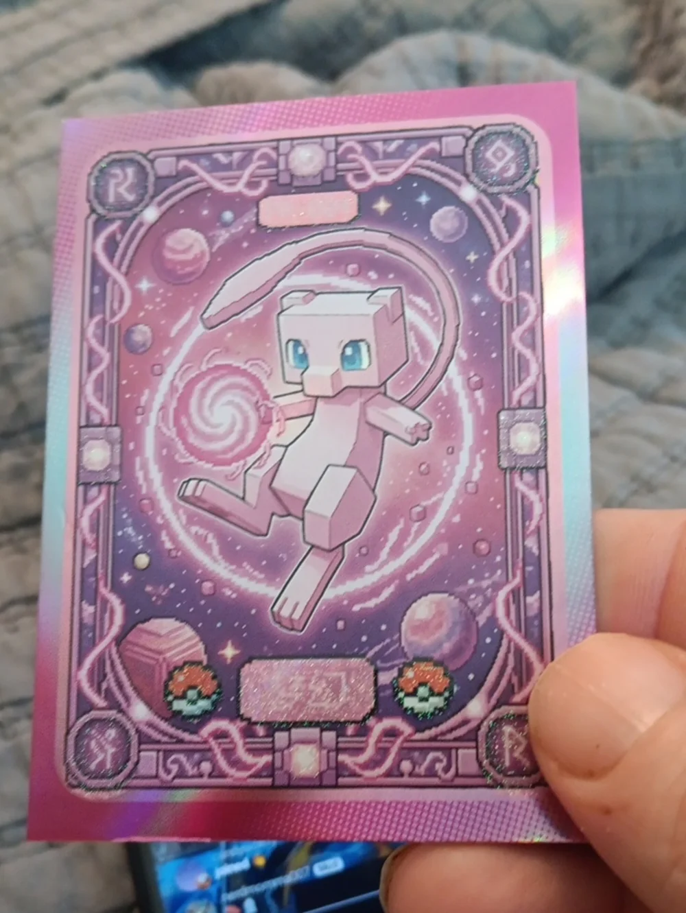 Pokemon Pink Holographic Mew Trading Card